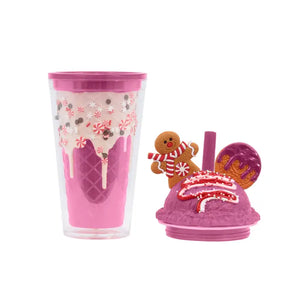 Christmas Gingerbread Pink Sorbet Sipper - Splosh