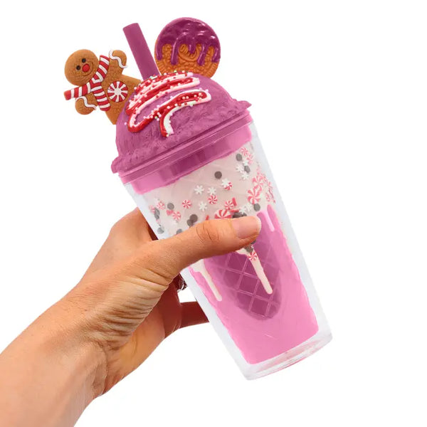 Christmas Gingerbread Pink Sorbet Sipper - Splosh