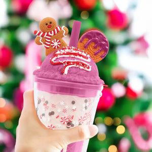 Christmas Gingerbread Pink Sorbet Sipper - Splosh