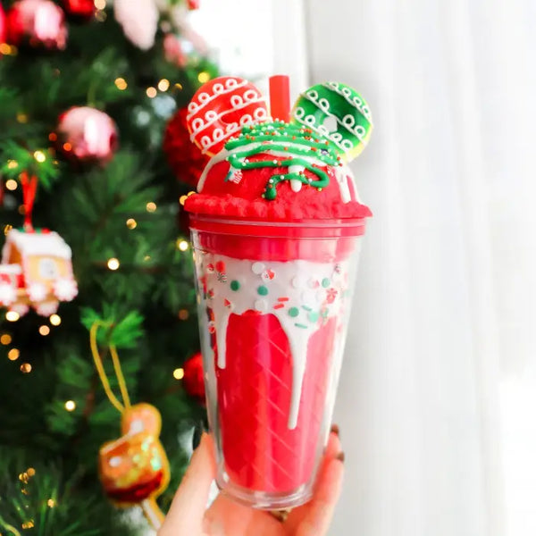 Christmas Donut Red Sorbet Sipper - Splosh