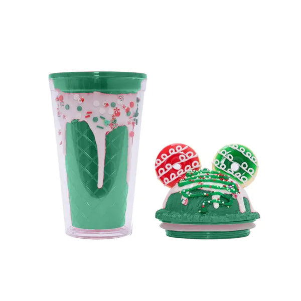 Christmas Donut Green Sorbet Sipper - Splosh
