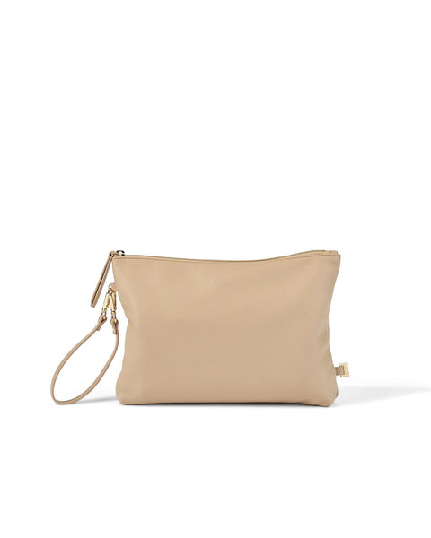 Nappy Changing Pouch - Oat Faux Leather - OIOI