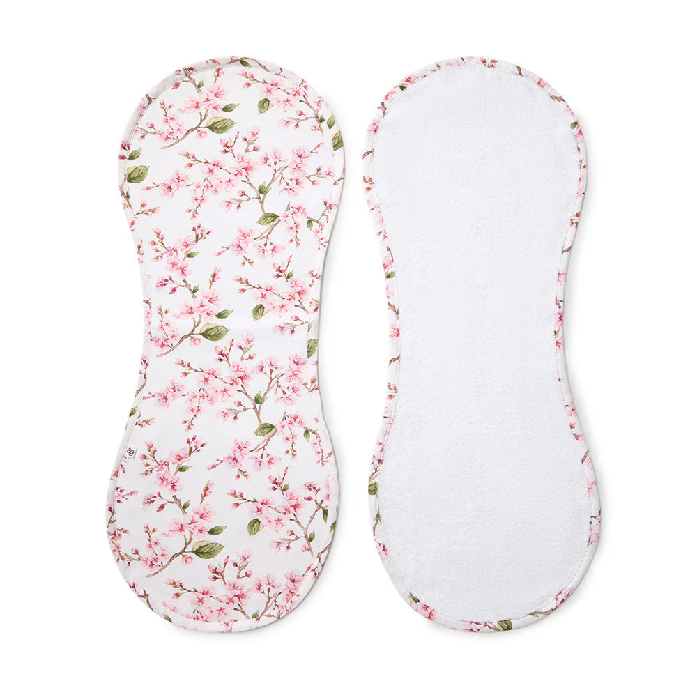 Cherry Blossom Organic Cotton Burp Cloth - Snuggle Hunny