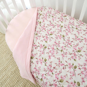 Cherry Blossom Organic Cotton Cot Comforter - Snuggle Hunny