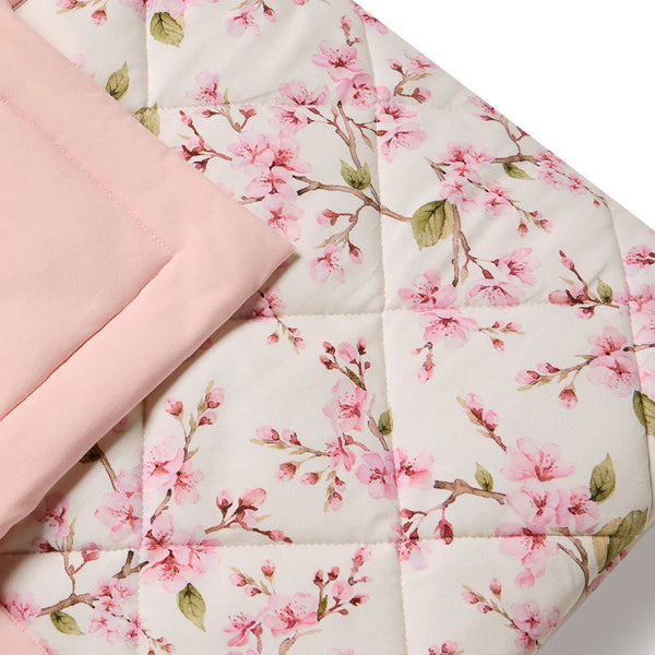 Cherry Blossom Organic Cotton Cot Comforter - Snuggle Hunny