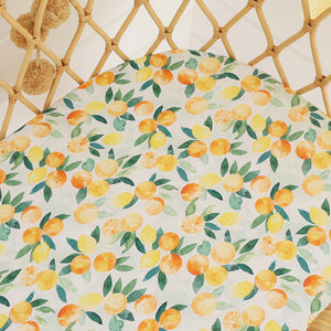 Citrus Squeeze Organic Bassinet Sheet / Change Pad Cover - Snuggle Hunny