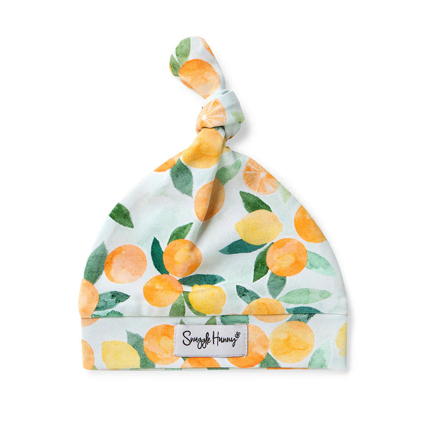Citrus Squeeze Organic Knotted Beanie - Snuggle Hunny