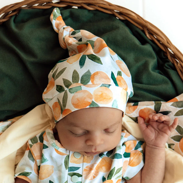 Citrus Squeeze Organic Knotted Beanie - Snuggle Hunny