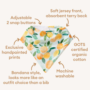 Citrus Squeeze Organic Dribble Bib - Snuggle Hunny