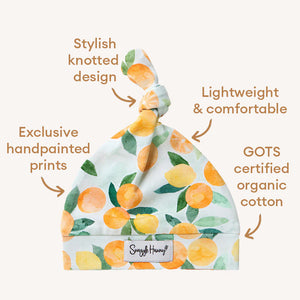 Citrus Squeeze Organic Knotted Beanie - Snuggle Hunny
