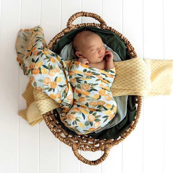 Citrus Squeeze Organic Muslin Wrap - Snuggle Hunny