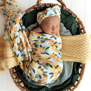 Citrus Squeeze Organic Muslin Wrap - Snuggle Hunny