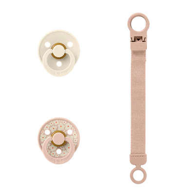 Colour Dummy & Loop Clip Gift Set - Blush - Bibs Denmark