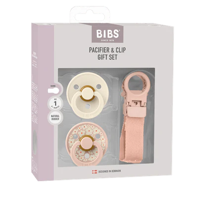Colour Dummy & Loop Clip Gift Set - Blush - Bibs Denmark