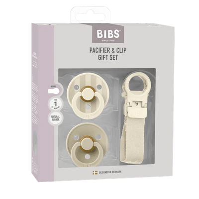 Colour Dummy & Loop Clip Gift Set - Ivory - Bibs Denmark