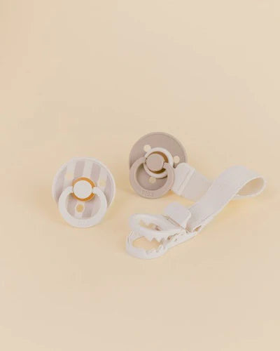 Colour Dummy & Loop Clip Gift Set - Ivory - Bibs Denmark