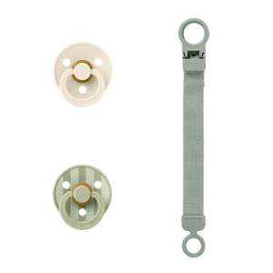 Colour Dummy & Loop Clip Gift Set - Sage - Bibs Denmark