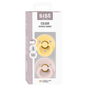Bibs Dummies - Size Two - Pale Butter / Petal - BIBS Denmark