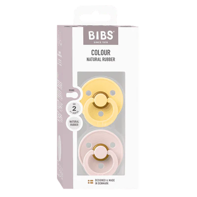 Bibs Dummies - Size Two - Pale Butter / Petal - BIBS Denmark