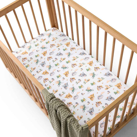 Dragon Organic Fitted Cot Sheet - Snuggle Hunny