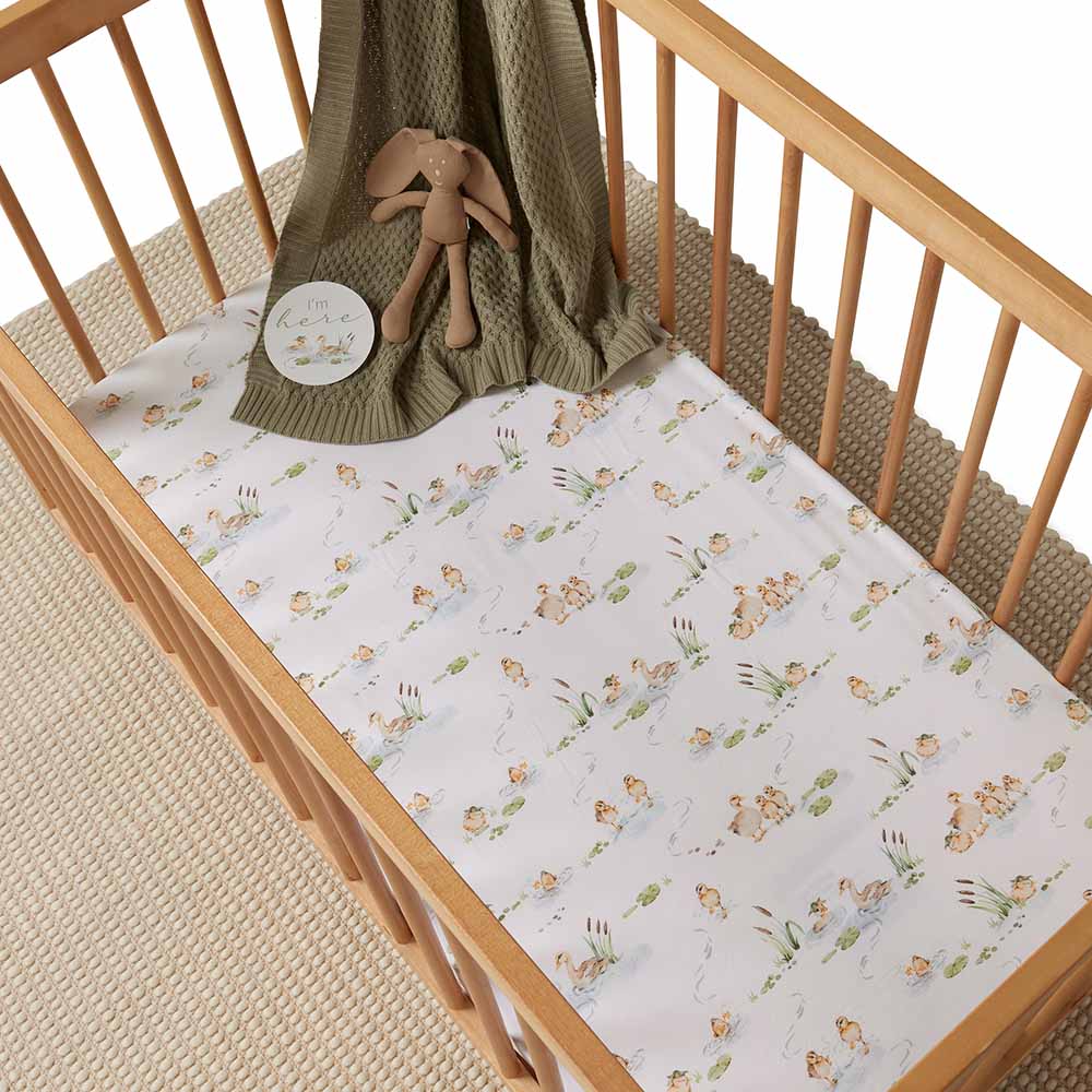 Duck Pond Cot Sheet - Snuggle Hunny