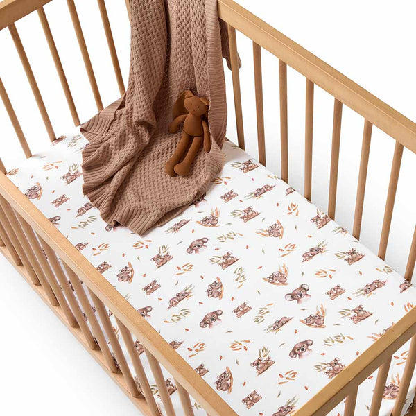Koala Organic Fitted Cot Sheet - Snuggle Hunny