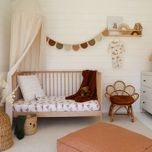 Bears Organic Fitted Cot Sheet - Snuggle Hunny