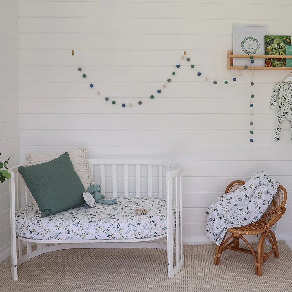 Eden Organic Fitted Cot Sheet - Snuggle Hunny - Snuggle Hunny