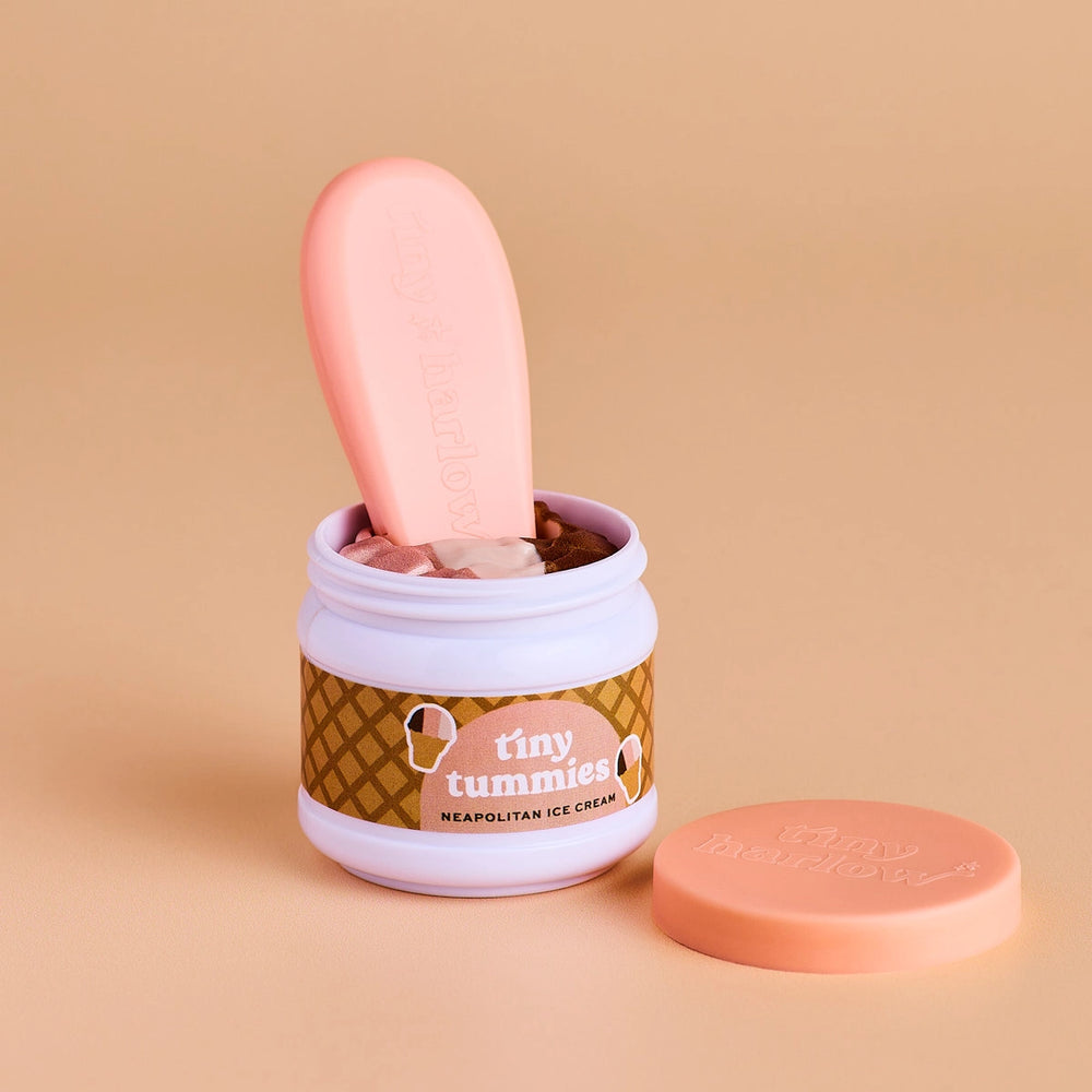 Tiny Tummies Dolls Food Jar - Neopolitan Ice Cream - Tiny Harlow