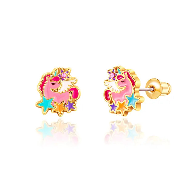 Wish Upon A Unicorn Cutie Stud Earrings - Girl Nation