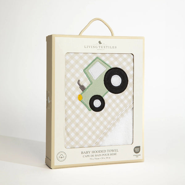 Hooded Towel - Tractor Ride - Living Textiles