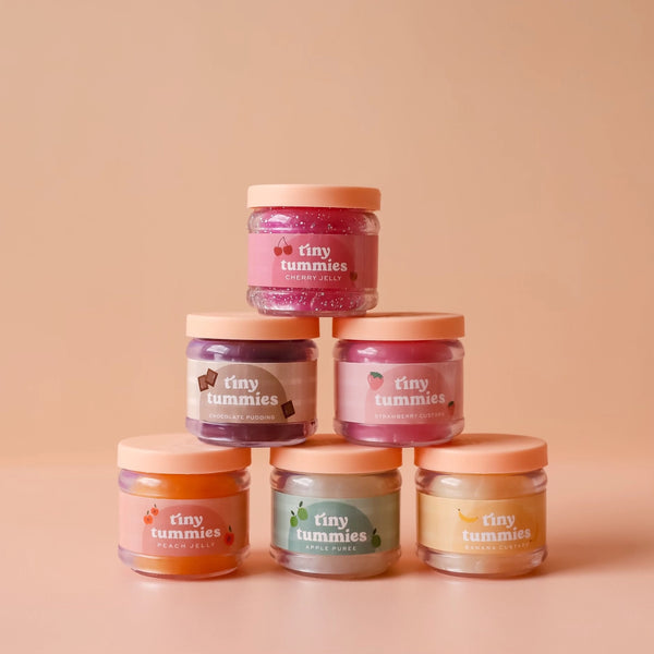 Tiny Tummies Strawberry Custard Food Jar and Spoon Set - Tiny Harlow