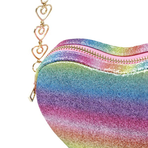 Heart Crossbody Bag - Pink Poppy