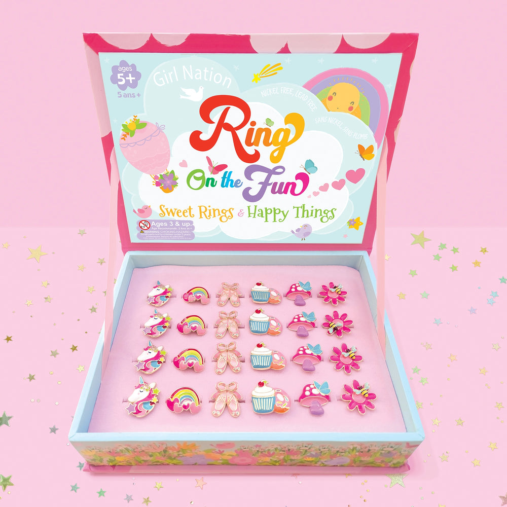 Kids Adjustable Rings - Girl Nation