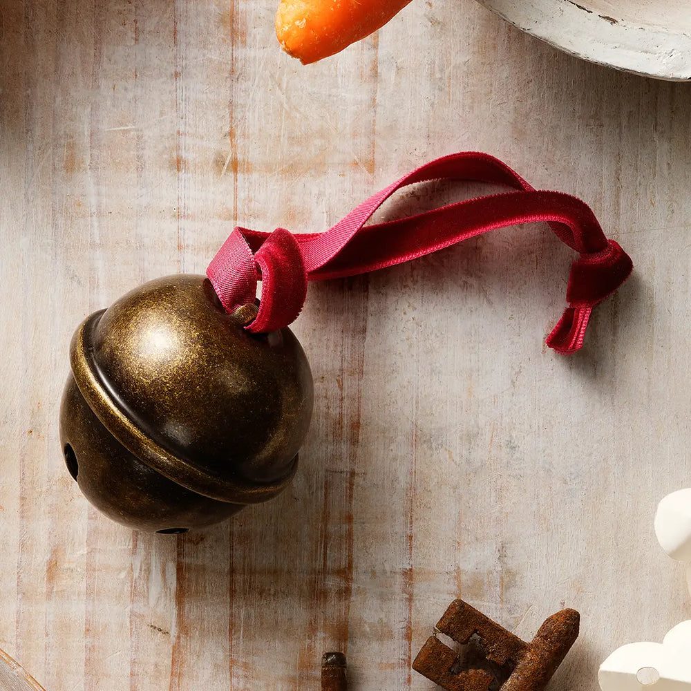 Santa’s Missing Sleigh Bell Antique Brass-Effect Jingle Bell - The Handmade Christmas Co