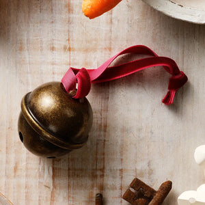 Santa’s Missing Sleigh Bell Antique Brass-Effect Jingle Bell - The Handmade Christmas Co