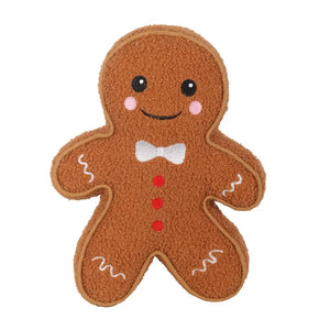 Gingerbread Man Boucle Cushion - Wonder Imports