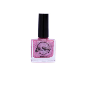 Nail Polish - Joyful Pink Glitter - Oh Flossy
