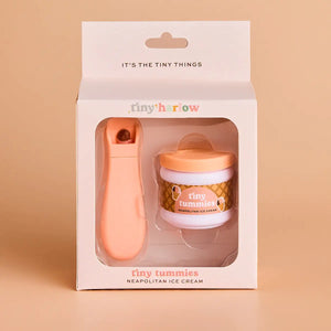 Tiny Tummies Neopolitan Icecream Food Jar and Spoon Set - Tiny Harlow