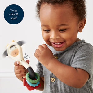 Sensory Teething Rattle - Carmen the Cow - Itzy Ritzy