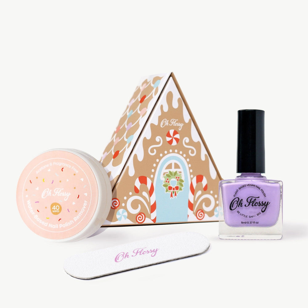 Christmas Gingerbread House Mini Mani Set - Oh Flossy