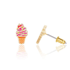 Soft Serve Swirl Cutie Stud Earrings - Girl Nation DISCOUNTED