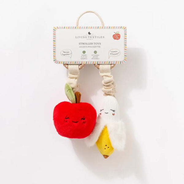 Stroller Toys - Apple & Banana - Living Textiles