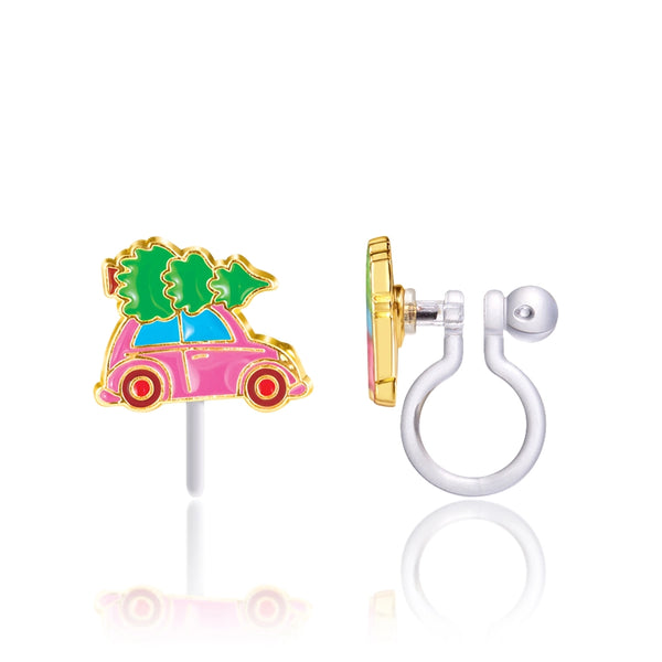 Clip On Earrings | Christmas Car - Girl Nation