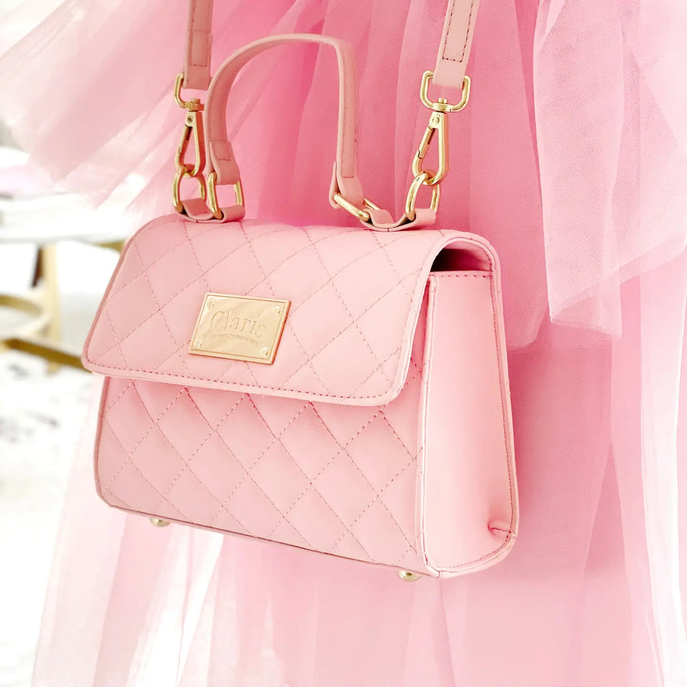 Claris Quilted Shoulder Handbag - Pink Poppy