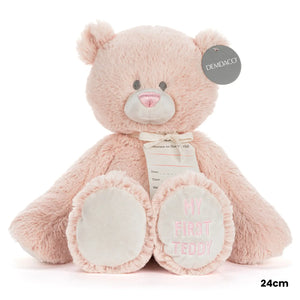 Demdaco My First Teddy Pink 24cm - Mary Meyer