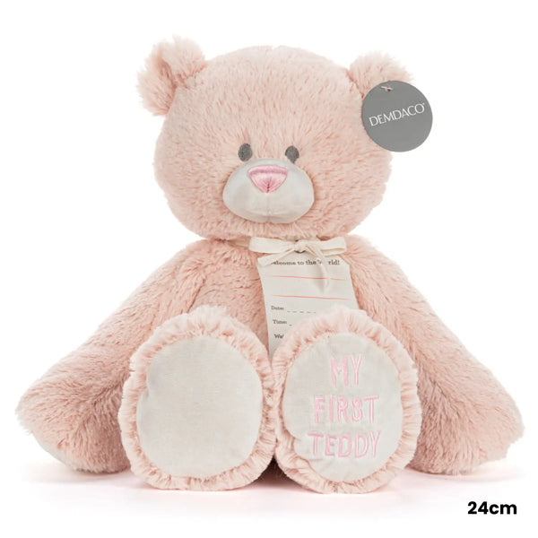 Demdaco My First Teddy Pink 24cm - Mary Meyer