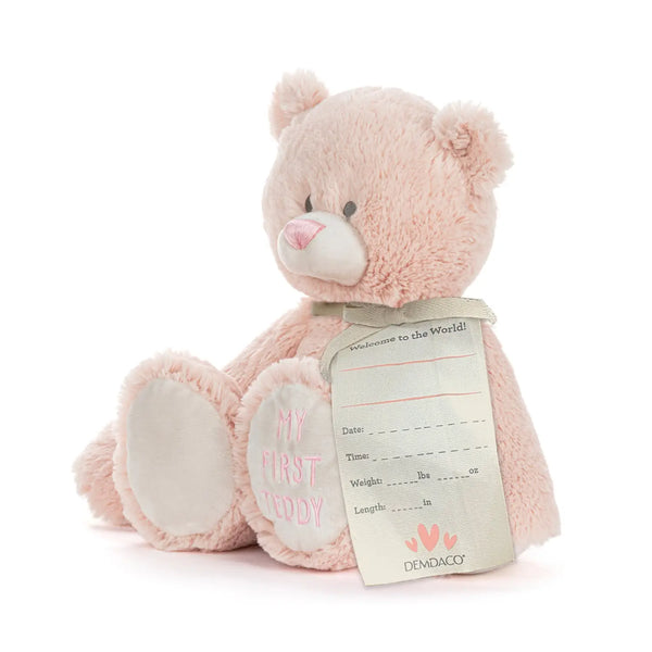 Demdaco My First Teddy Pink 24cm - Mary Meyer