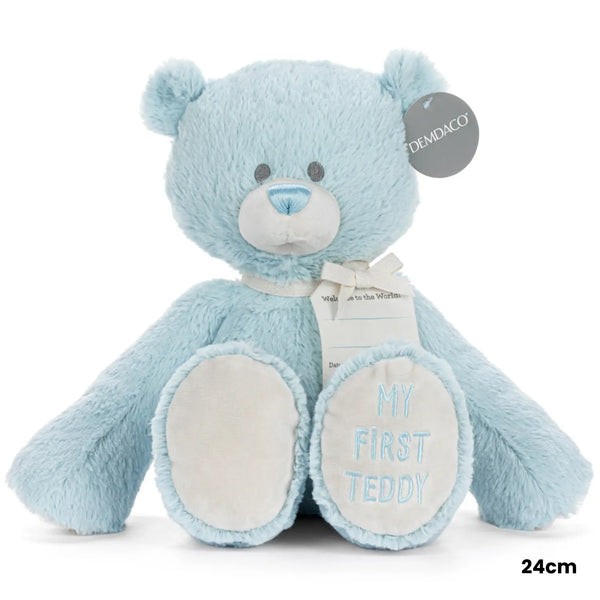 Demdaco My First Teddy Blue 24cm - Mary Meyer