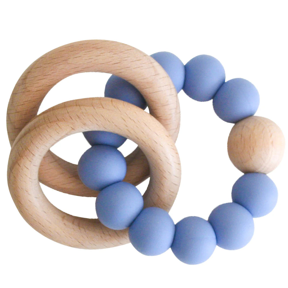 Beechwood Teether Ring Set - Blue - Alimrose